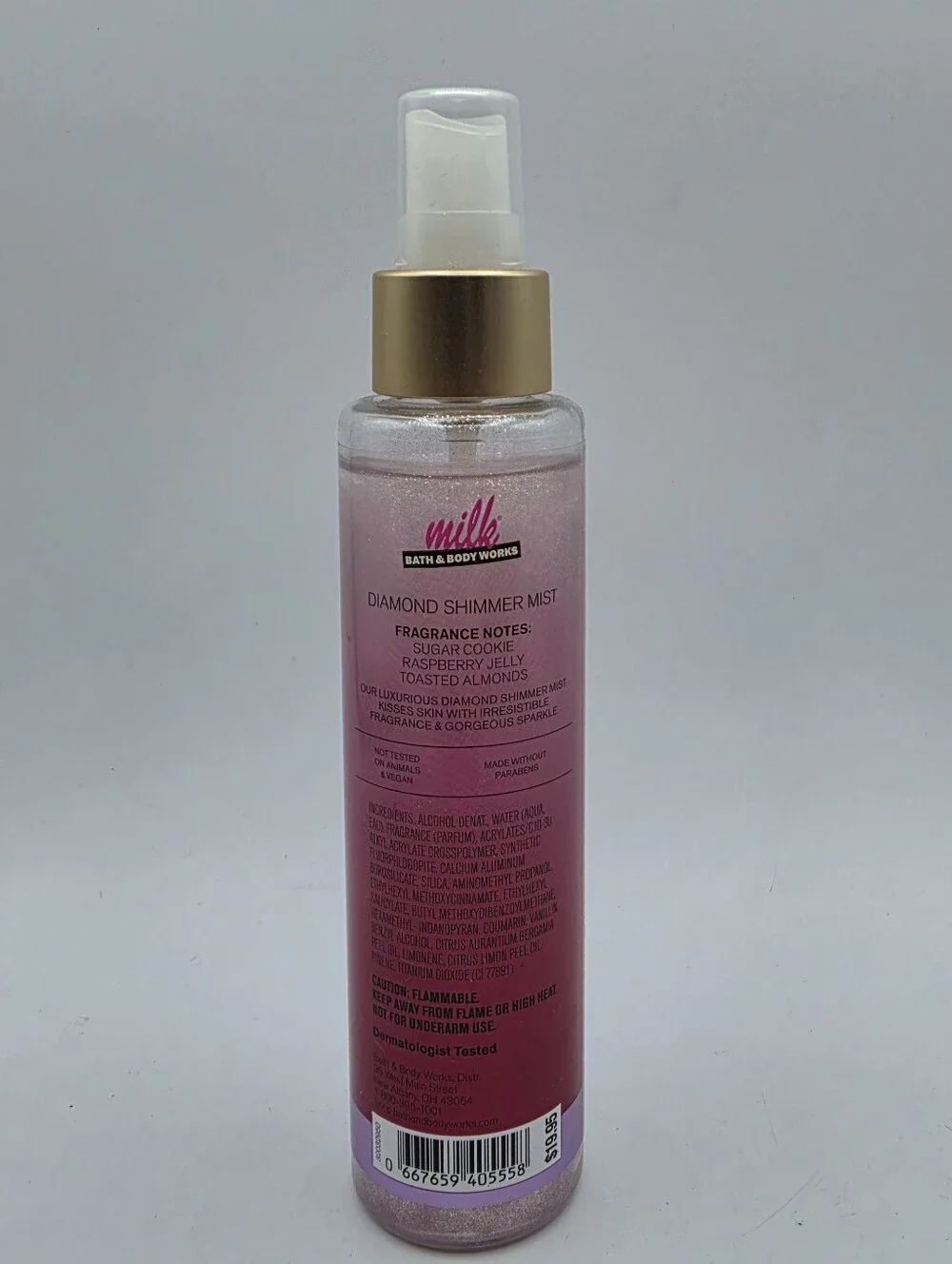 Bath and Body Works Raspberry Holiday Pie Bar Diamond Shimmer Mist